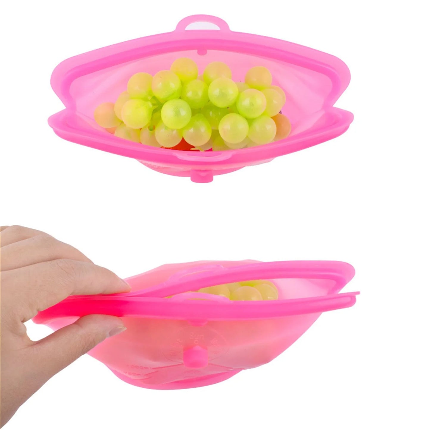 Closure Bags & Lids & Boxes Reusable Silicone Food Storage Bag Sandwich Bag Sealed Freezer Bag Liquid Snack Lunch Fruit Fresh Produce Bag | Best Storage and Cooking Bag (1PC)