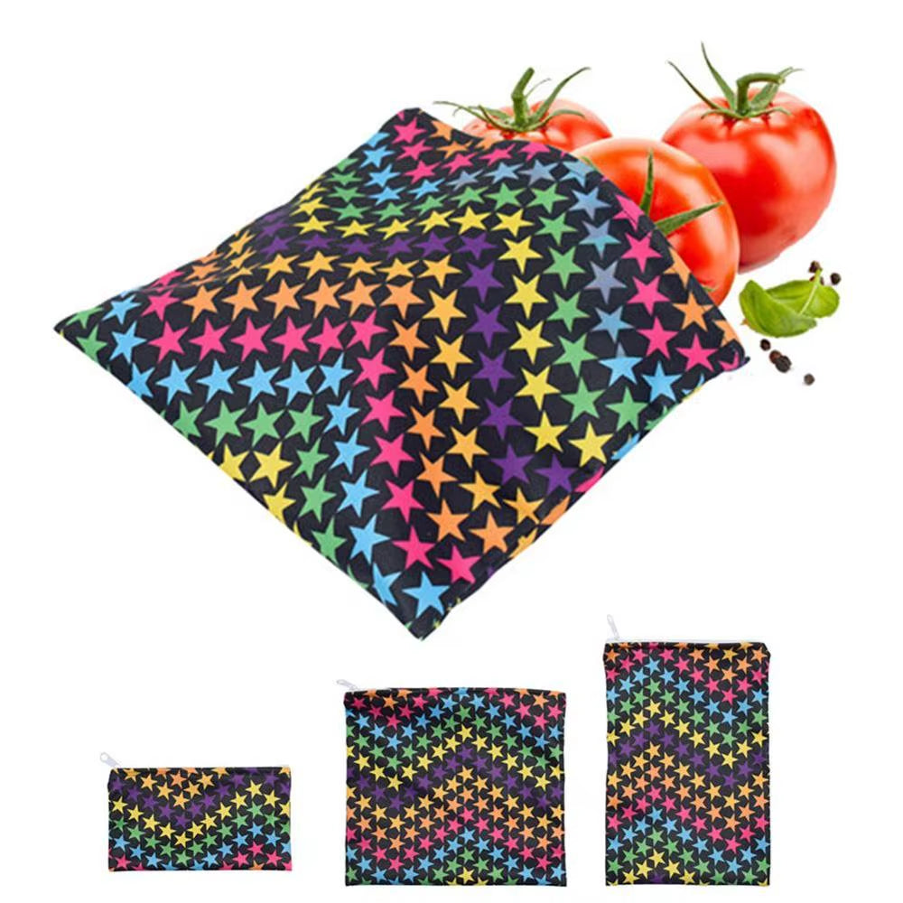 3Pcs/Set Reusable Food Storage Bags Leakproof Freezer Bag Reusable Sandwich Bags Snack Bag Lunch Bread Bag for Food Storage