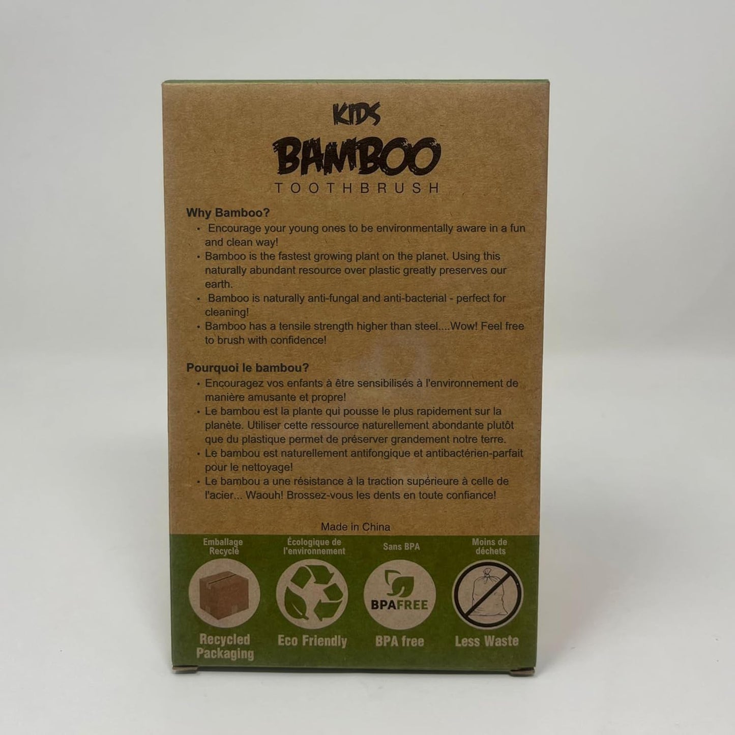 KIDS Bamboo Toothbrush, 4 Pack, Fun Animals, Eco Friendly & Natural, BPA Free, Wooden Toothbrushes, Zero Waste Products, Organic, Vegan, Tooth Brush, Non Plastic, Environmental